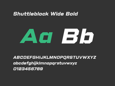 Shuttleblock Wide Bold