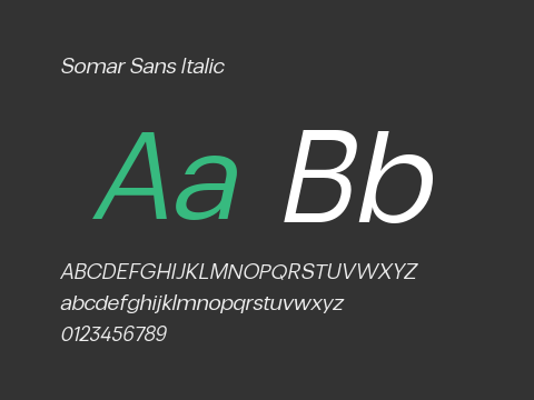 Somar Sans Italic