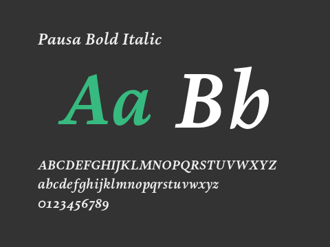 Pausa Bold Italic