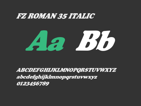 FZ ROMAN 35 ITALIC