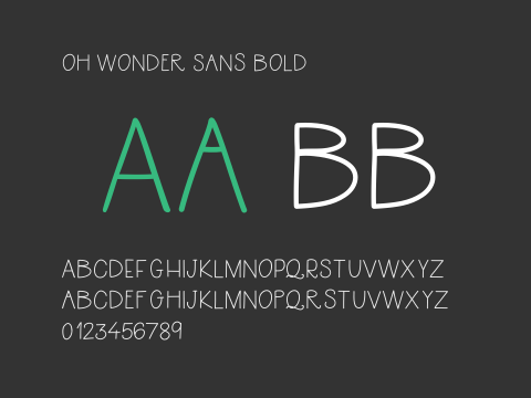 Oh Wonder Sans Bold