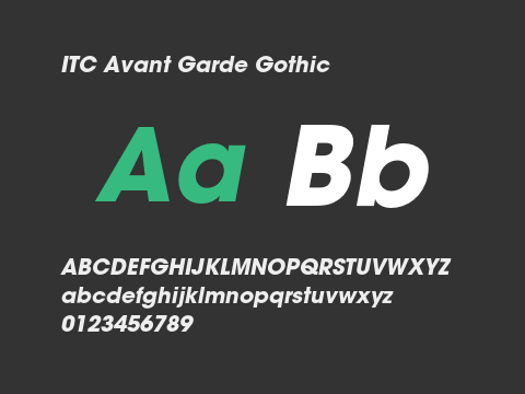 ITC Avant Garde Gothic