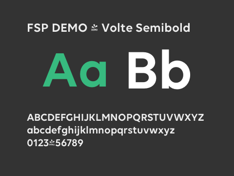 FSP DEMO - Volte Semibold