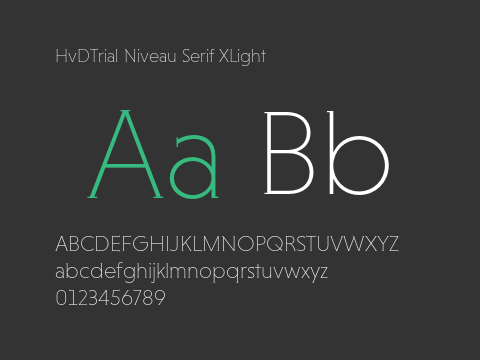 HvDTrial Niveau Serif XLight