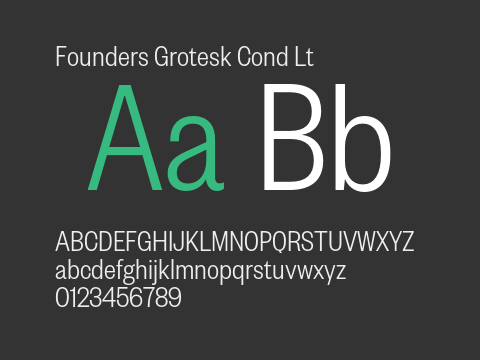 Founders Grotesk Cond Lt