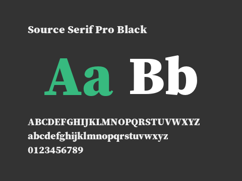 Source Serif Pro Black