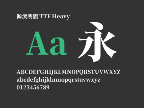 源流明體 TTF Heavy