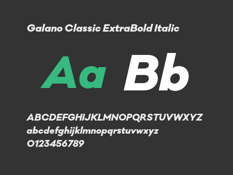 Galano Classic ExtraBold Italic