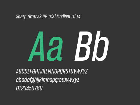 Sharp Grotesk PE Trial Medium Itl 14