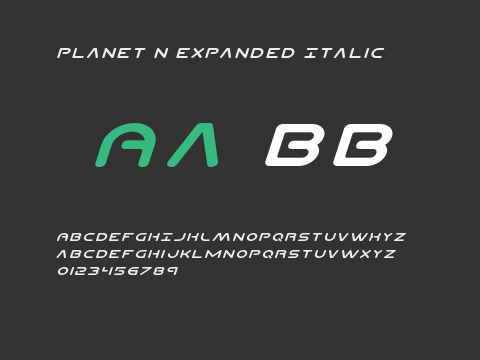 Planet N Expanded Italic