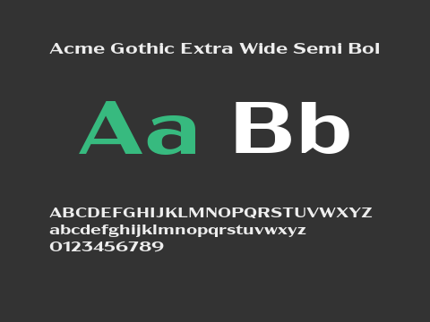 Acme Gothic Extra Wide Semi Bol