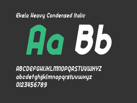 Ekela Heavy Condensed Italic