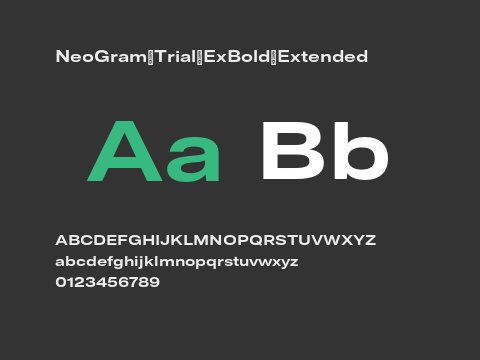 NeoGram Trial ExBold Extended