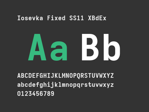 Iosevka Fixed SS11 XBdEx