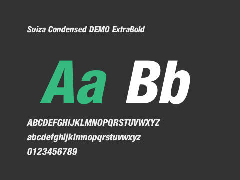 Suiza Condensed DEMO ExtraBold