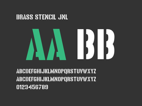 Brass Stencil JNL