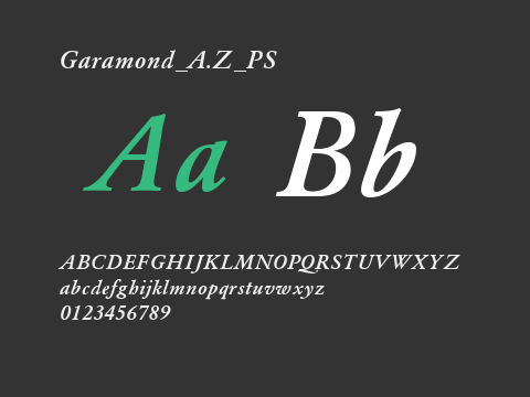 Garamond_A.Z_PS