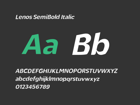 Lenos SemiBold Italic