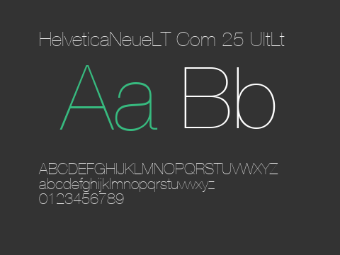 HelveticaNeueLT Com 25 UltLt
