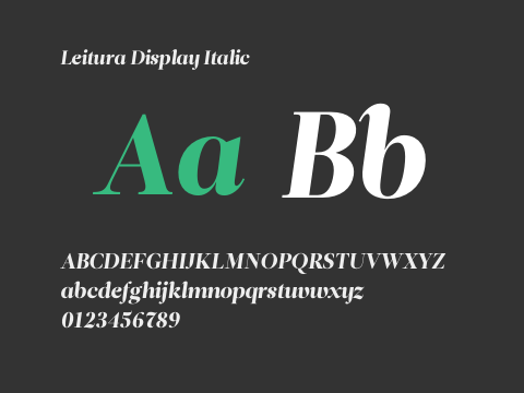 Leitura Display Italic