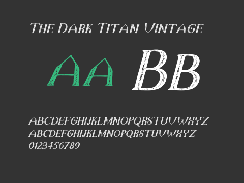 The Dark Titan Vintage