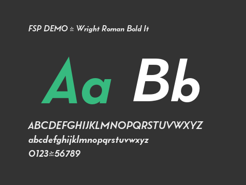 FSP DEMO - Wright Roman Bold It