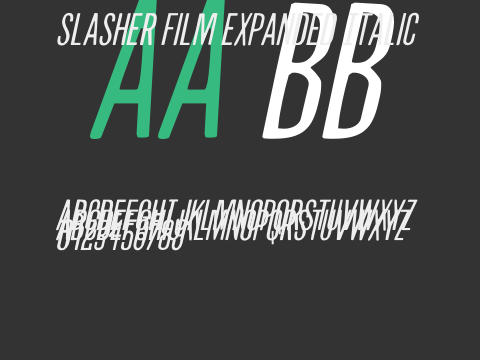 Slasher Film Expanded Italic