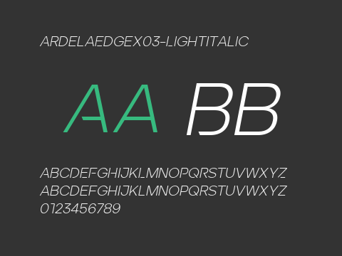 ArdelaEdgeX03-LightItalic