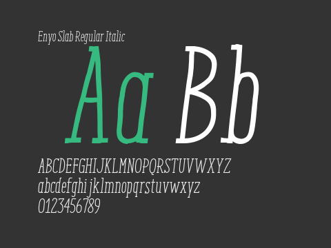 Enyo Slab Regular Italic