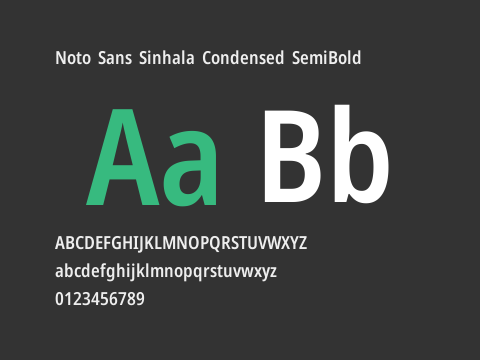 Noto Sans Sinhala Condensed SemiBold