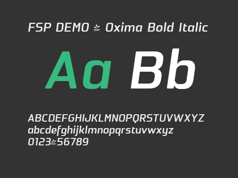 FSP DEMO - Oxima Bold Italic