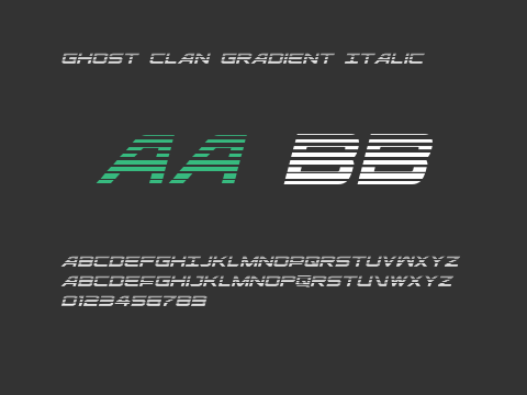 Ghost Clan Gradient Italic