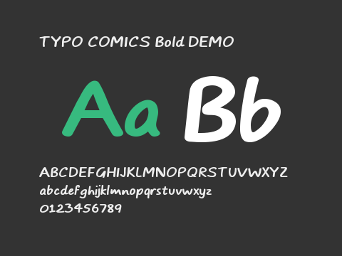 TYPO COMICS Bold DEMO