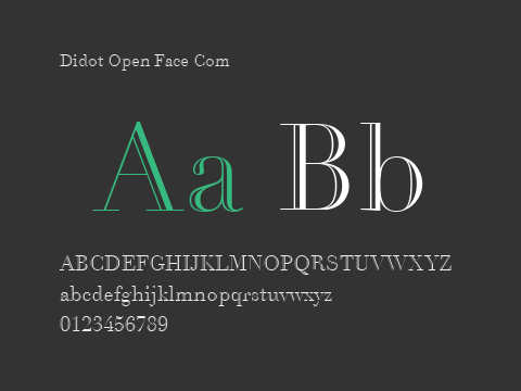 Didot Open Face Com