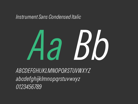 Instrument Sans Condensed Italic