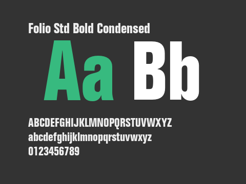 Folio Std Bold Condensed