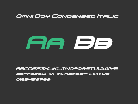 Omni Boy Condensed Italic