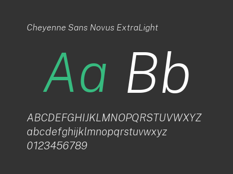 Cheyenne Sans Novus ExtraLight