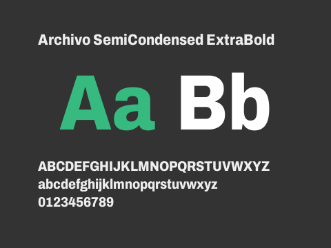 Archivo SemiCondensed ExtraBold