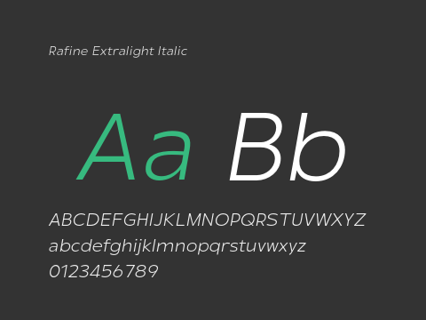 Rafine Extralight Italic