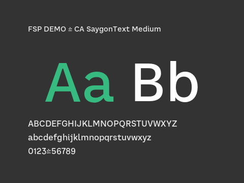 FSP DEMO - CA SaygonText Medium
