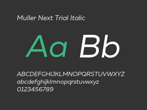 Muller Next Trial Italic