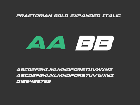 Praetorian Bold Expanded Italic