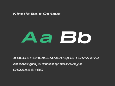 Kinetic Bold Oblique