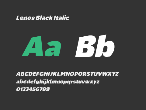 Lenos Black Italic