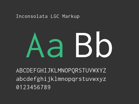 Inconsolata LGC Markup