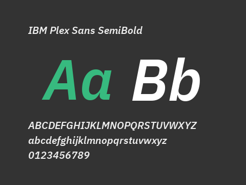 IBM Plex Sans SemiBold