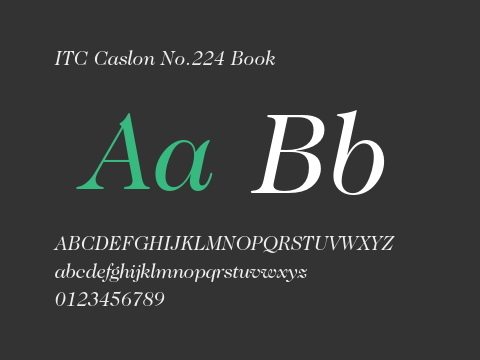 ITC Caslon No.224 Book