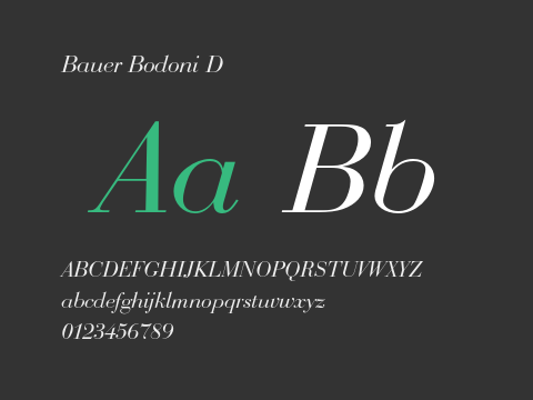 Bauer Bodoni D