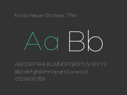 Kross Neue Grotesk Thin